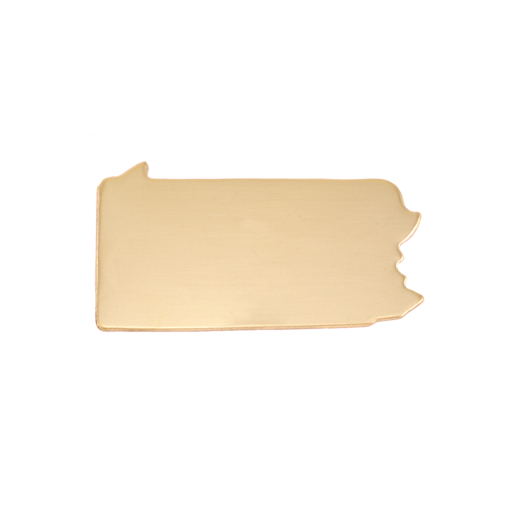Metal Stamping Blanks Brass Pennsylvania State Blank, 24g